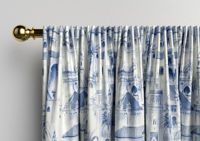 Voyage, Atlantic Blue - Made to Measure Curtain - Image 9